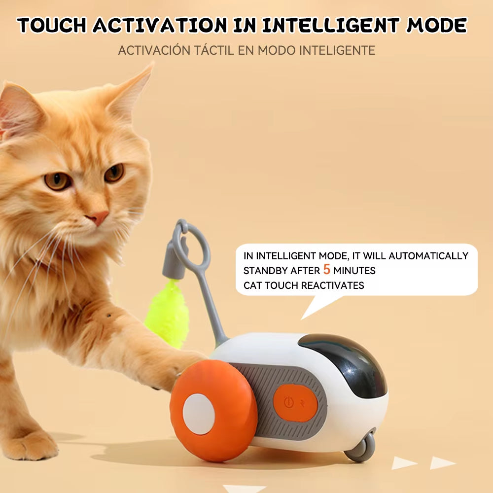 Smart Cat Toy Car Interactive Cat Toy Ball Automatic Rolling Remote Control Toy Car Indoor Cat Accessories Pet Kitten Supplies