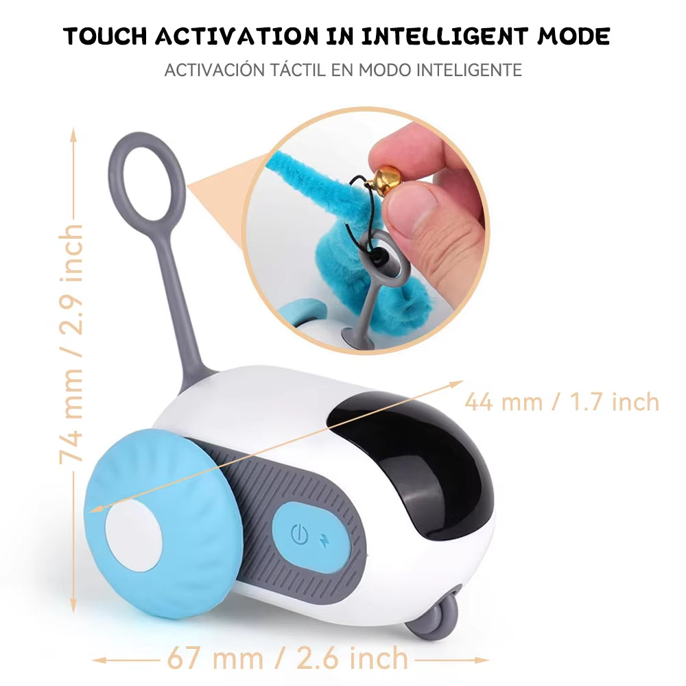 Smart Cat Toy Car Interactive Cat Toy Ball Automatic Rolling Remote Control Toy Car Indoor Cat Accessories Pet Kitten Supplies